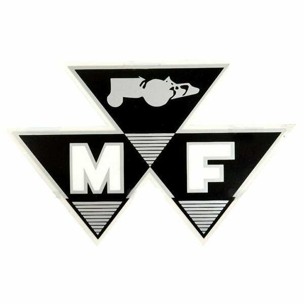 Aftermarket "MF" Small Vinyl Triple Triangle Decal 196463M1